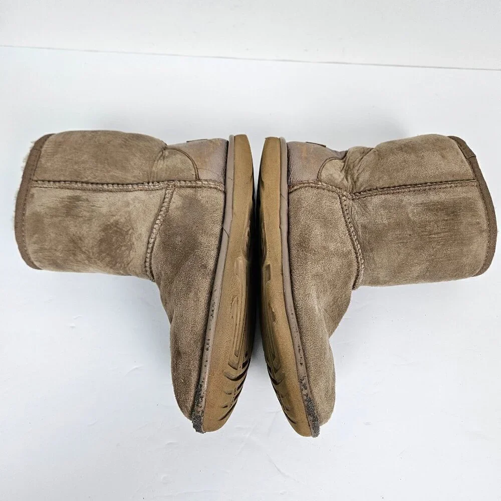 UGG Kids' Classic II Shine Shearling Pull On Boot Tan 5